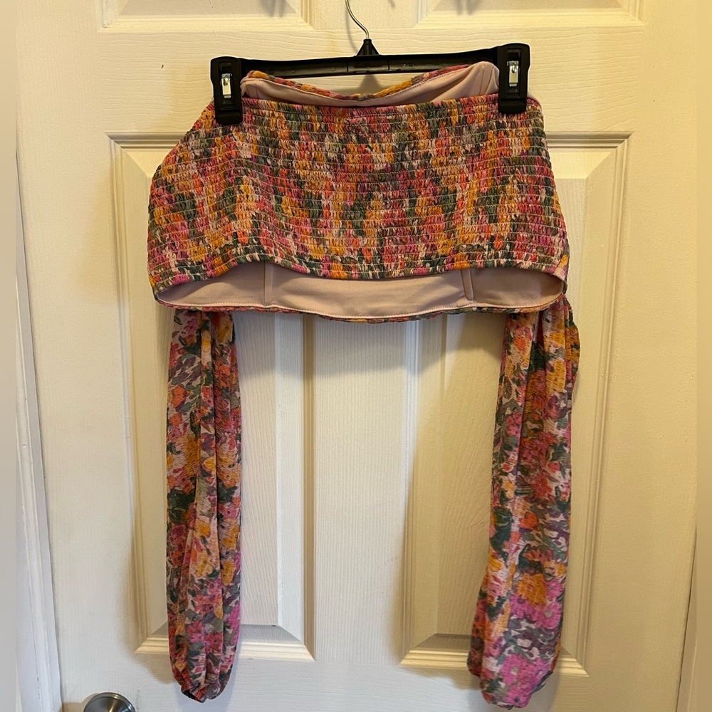 SOLD!!!Wild Fable Balloon Long Sleeve Off The Shoulder Top - Picture 5 of 8